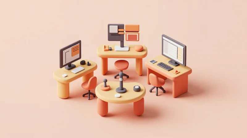 Isometric view of a collaborative design and manufacturing workflow