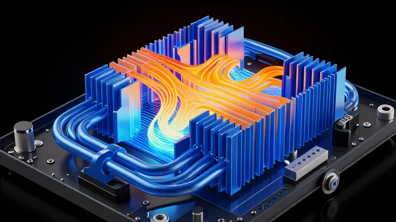 Thermal management concept with heat dissipation components on a board