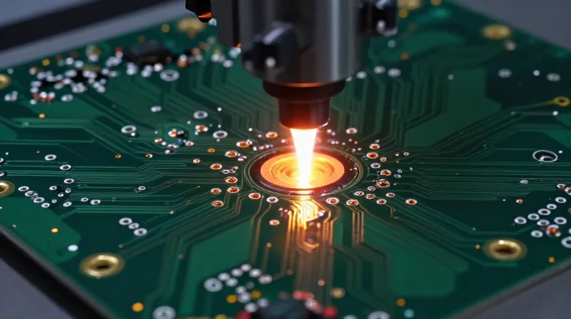 Precision laser ablation process on a circuit board