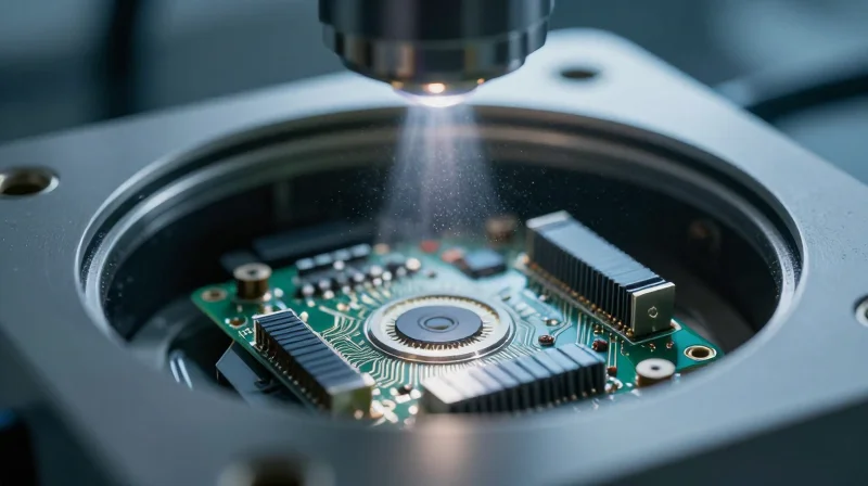 Circuit board undergoing extreme environmental stress testing