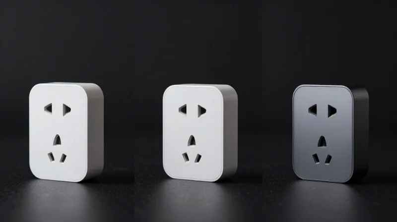 Side by side visual comparison of three different smart plug modules