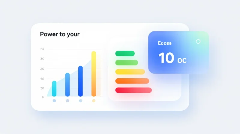 Abstract dashboard showing power efficiency metrics