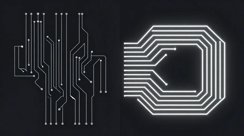 A side-by-side conceptual comparison of signal flow efficiency