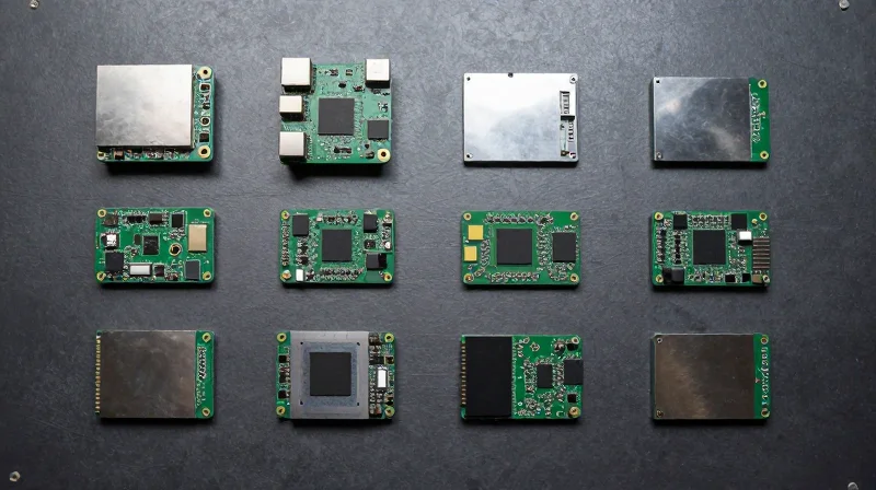 High-quality PCBA components neatly arranged on a clean workbench