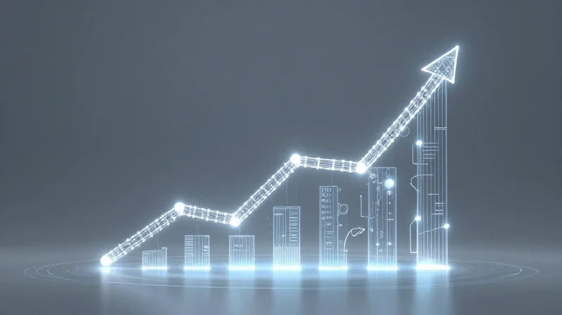 Abstract representation of financial and material efficiency gains in manufacturing processes.