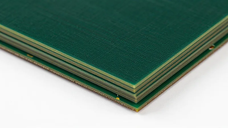 Macro detail of industrial substrate material layers.