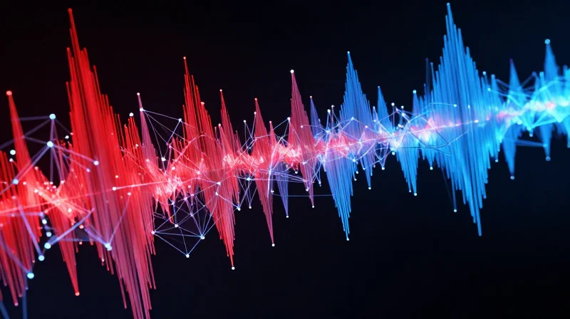 A visual representation of electromagnetic interference being filtered out by electronic components.