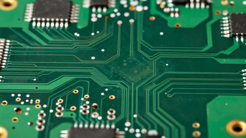 A complex, dense traditional industrial PCB with visible signs of rigid structure and circuitry