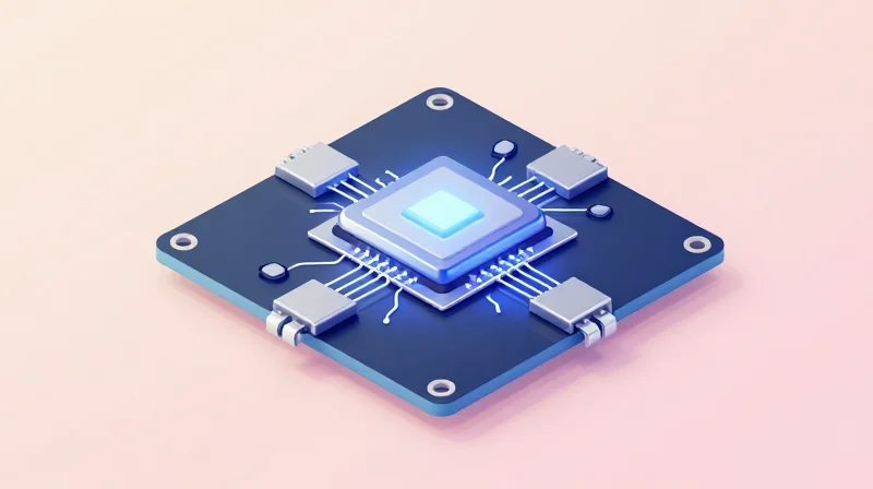 Isometric view of an intelligent robotic control module with integrated neural processing units