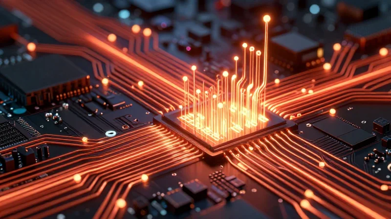 Heat map visualization of a heavy copper heatsink on a PCB