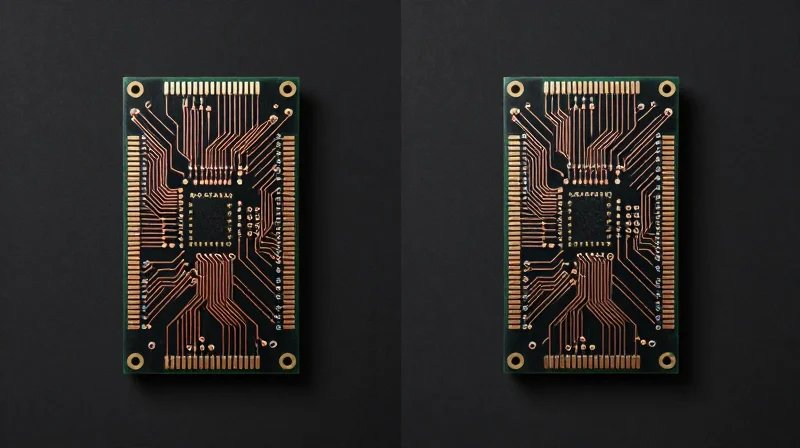 Comparison of two different PCB layouts side-by-side