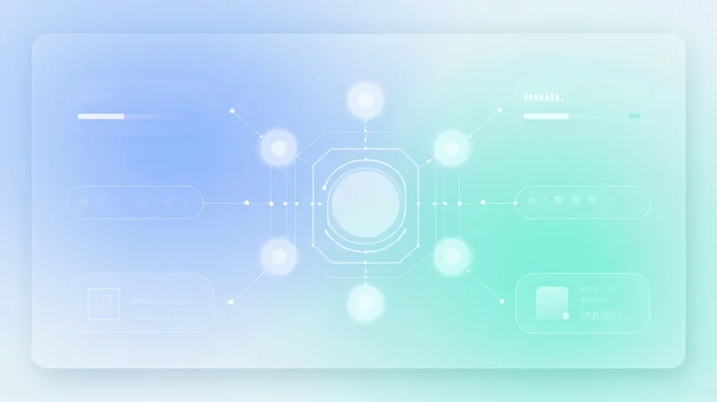 A futuristic vision of an integrated industrial drive system with glowing interconnected nodes