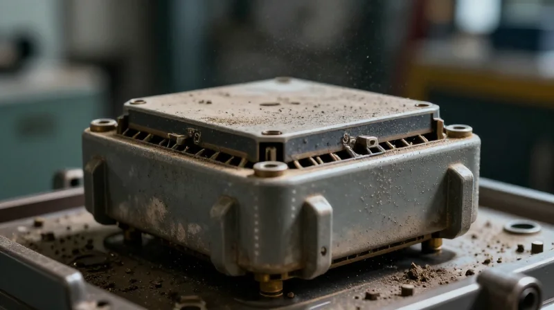 A rugged industrial device component in a harsh environment