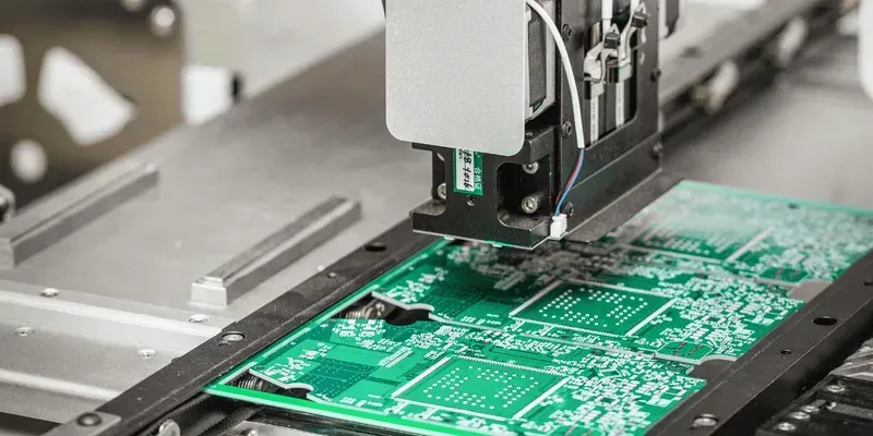 An engineer working on the design of a medical PCB