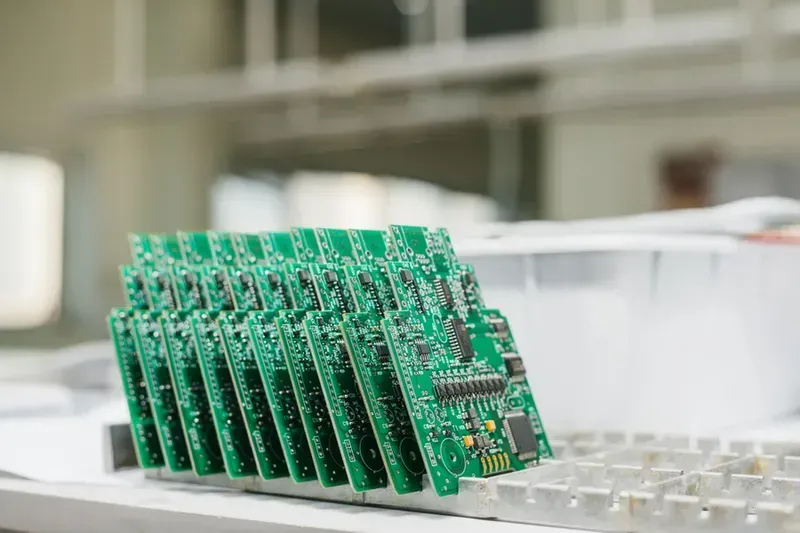 A rapid prototyping machine creating a PCB board