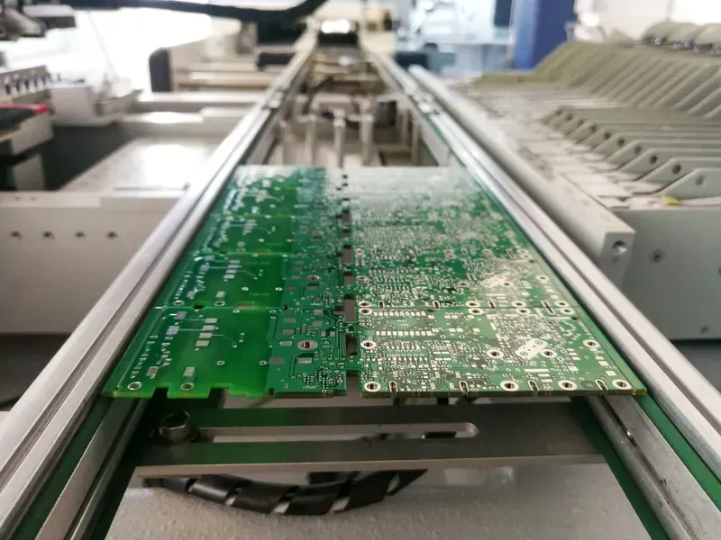 Automated PCB manufacturing assembly line