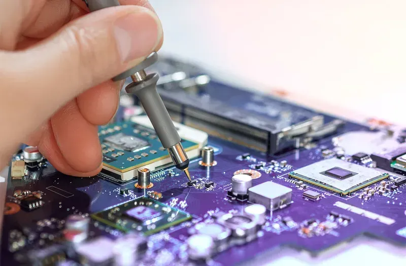A close-up of a low power PCB design